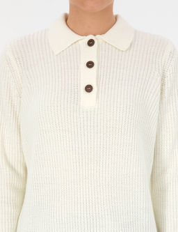Bej Regular Fit Polo Yaka Kazak