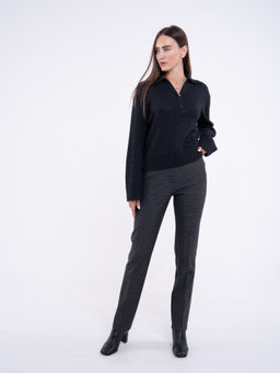 брюки прямого силуэта пояс сзади на резикне - Трика фото 2