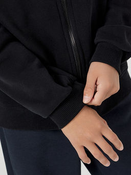 Толстовка для мальчиков черная с принтом never give up - Mark formelle фото 5