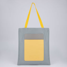 Сумка-шопер с карманом TOXIC, серый цвет, 40 х 35 см - Nazamok фото 6