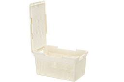 Корзина с крышкой 21 л 45,5*26,5*23,5 см Лофт узкая, слоновая кость (модель 562126) - Elan gallery фото 6