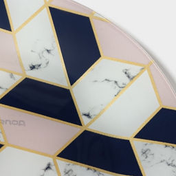 Тарелка стеклянная десертная Доляна Розовый мрамор, d=20 см  фото 13