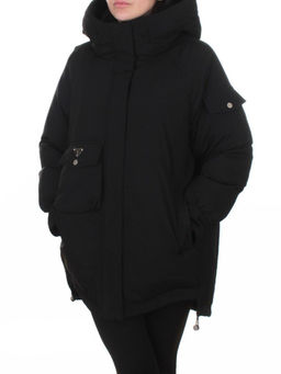 9912 BLACK Куртка зимняя женская (150 гр. холлофайбер)