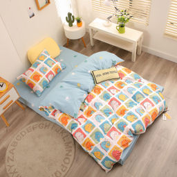 Комплект постельного белья на резинке Сатин Люкс KIDS 100% хлопок CDKR045 90*200*25/1.5 спальный/50-70 1 шт - Ситрейд фото 2