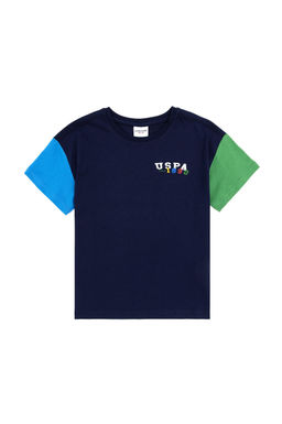 Футболка U. S. Polo Assn для мальчиков оверсайз с круглым вырезом темно-синяя - U.s. polo assn фото 4