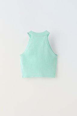 RIBBED HALTER TOP - Zara фото 8