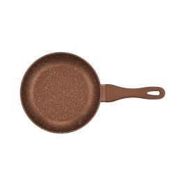 1779 WERNER Сковорода FIRENZE 20х4,5см с индукционным дном, с двуслойным мраморным антипригарным покрытием Pfluon Marble. Материал: кованый алюминий. Толщина: 2,5мм  фото 3