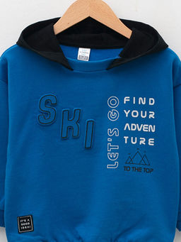 Uzun Kollu Bask?l? Erkek Bebek Hoodie - Waikiki фото 3