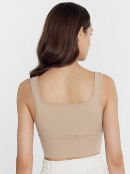 Топ женский в бежевом цвете бежевый 302756-1 - Mark formelle фото 4