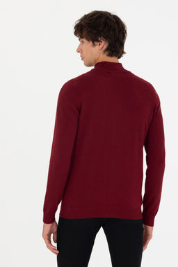U. S. Polo Assn / Мужской бордовый базовый трикотажный кардиган - U.s. polo assn фото 19