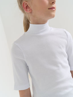 Бадлон с коротким рукавом Белый 7+ - Bungly фото 5