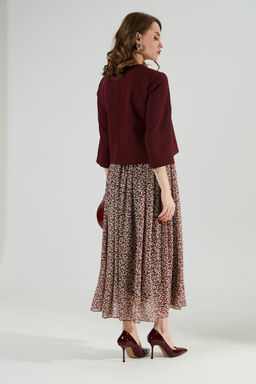 Платье NIKVA н1009-1 бургунди и цветы на винном фоне  фото 4