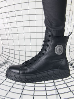 Ботинки 215.icebergbl. black/Мех