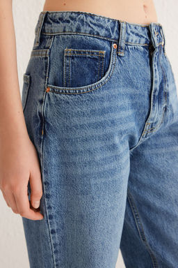 Ac?k Mavi Yuksek Bel Wide Leg Jeans TWOSS25JE00068 - Trendyolmilla фото 9