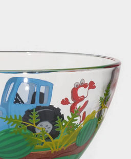 Салатник СИНИЙ ТРАКТОР. ЦИФРЫ 13 см арт.СТС130-2 /МФК/  фото 3