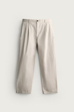 PANTAL?N CHINO STRAIGHT FIT PLIEGUES / Crudo - Zara фото 7