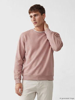 Bisiklet Yaka Erkek Sweatshirt