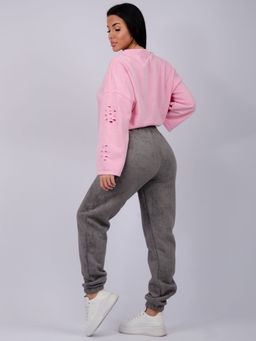 Джоггеры Мистерия 5, футер 3-х нитка начес - Малина фото 48