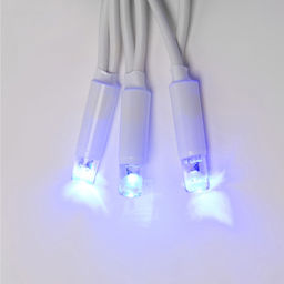 ULD-S1000-120/DWA BLUE IP67 Гирлянда светодиодная с контроллером, 120 светодиодов, 10 м, синяя, IP67, провод белый