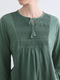 Ba?lamal? Yaka Nak??l? Bluz