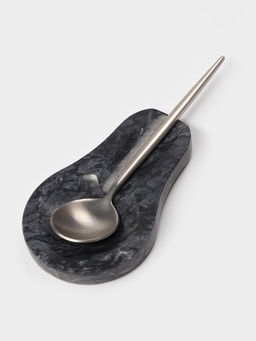 Подставка под ложку Magistro Marble, мрамор, 16.5×10×1.8 см, чёрная