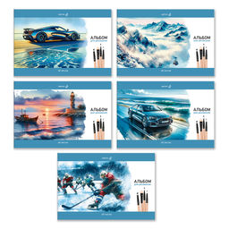 Светоч А259 Альбом для рисования 100 г/м2 A4 29.5 х 20.2 см 48 л. на скобе 5 шт. 01717 Приоткрыв этюдник