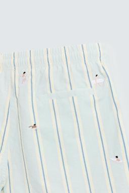 EMBROIDERED MID-LENGTH SWIMMING TRUNKS - Zara фото 9