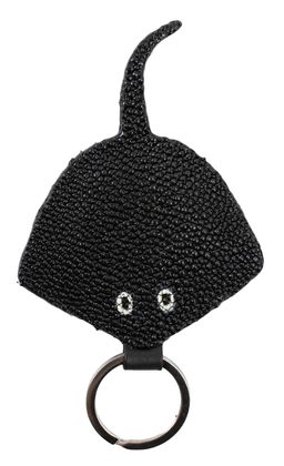 Брелок Sefaro из кожи ската чёрный