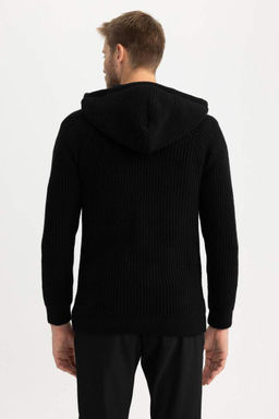 Кардиган из ткани Selanik стандартной посадки с капюшоном - Defacto фото 9