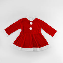 Карнавальный новогодний костюм «Милая Санточка», рост 110-122 см, платье, накидка, колпак, ремень, брошки