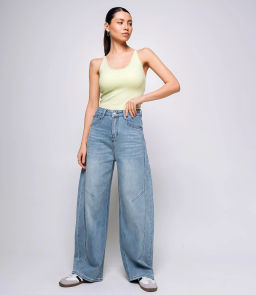 Джинсы #КТ15108, голубой