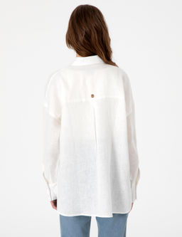 Beyaz Oversize Uzun Kollu G_mlek - Pierre cardin фото 6
