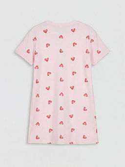 Kalp Bask?l? K?z ?ocuk Gecelik