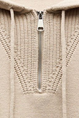 KNIT SWEATER WITH HOOD - Zara фото 17