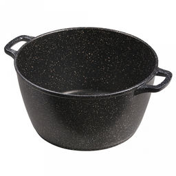 Кастрюля с антипригарным покрытием 5л, д26см "Гранит", h13см, s0,4см, литые ручки, стеклянная крышка с пароотводом, подарочная упаковка (Россия)