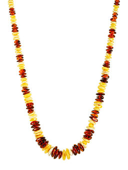 Янтарное лечебное колье Чипсы двухцветные