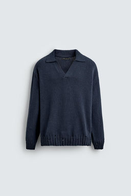 DISTRESSED KNIT POLO SHIRT - Zara фото 8
