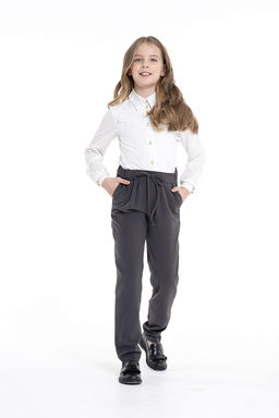 Серые школьные брюки для девочки Инфанта, модель 0412С