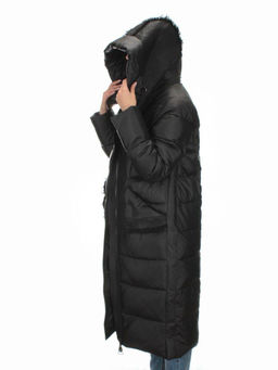 C1076 BLACK Пальто зимнее женское (200 гр. холлофайбер) - Fashion фото 10