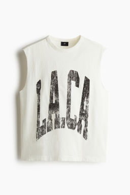Camiseta sin mangas con motivo estampado Loose Fit