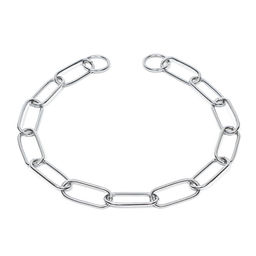 Ошейник - удавка металлический, сварная цепь, длинное звено, 60 см, толщина проволоки 3,5 мм - Пижон фото 2