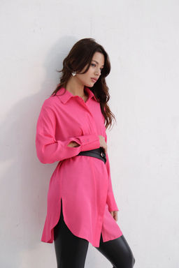 Базовая удлинённая рубашка свободного силуэта - Martichelli фото 96