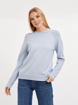 джемпер женский из шерсти с круглым вырезом - Glenfield фото 3