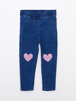 Beli Lastikli Bask?l? K?z Bebek Jean Pantolon - Waikiki фото 2