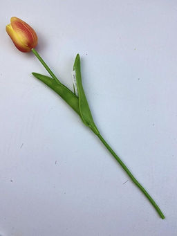 Тюльпан искусственный Aopen силикон 35 см оранжевый  фото 4