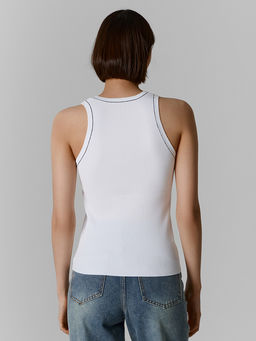 Топ женский белый с широкими бретелями - Mark formelle фото 2