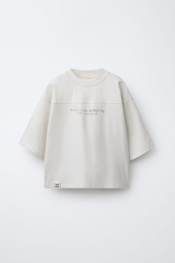 FADED-EFFECT SLOGAN T-SHIRT