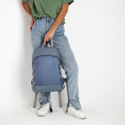 Рюкзак текстильный Клетка, 46х30х10 см, вертик карман, цвет серый - Nazamok фото 6