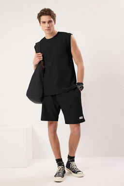 TRENDYOL MAN Gri Regular Fit Etiket Detayl? Atlet Sortlu Orme Pijama Tak?m? TMNSS25PT00028 - Trendyolmilla фото 11