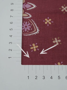 Ситец Восточные узоры (Гол. платок 0.95м*0.95м) цв.бордо, СОРТ2, ш.0.95м, хл-100%, раппорт 1.0м - Купава фото 5